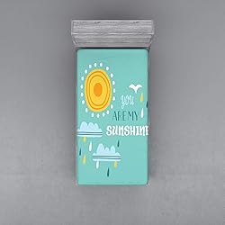 Ambesonne Saying Fitted Sheet, Weather Elements Sun