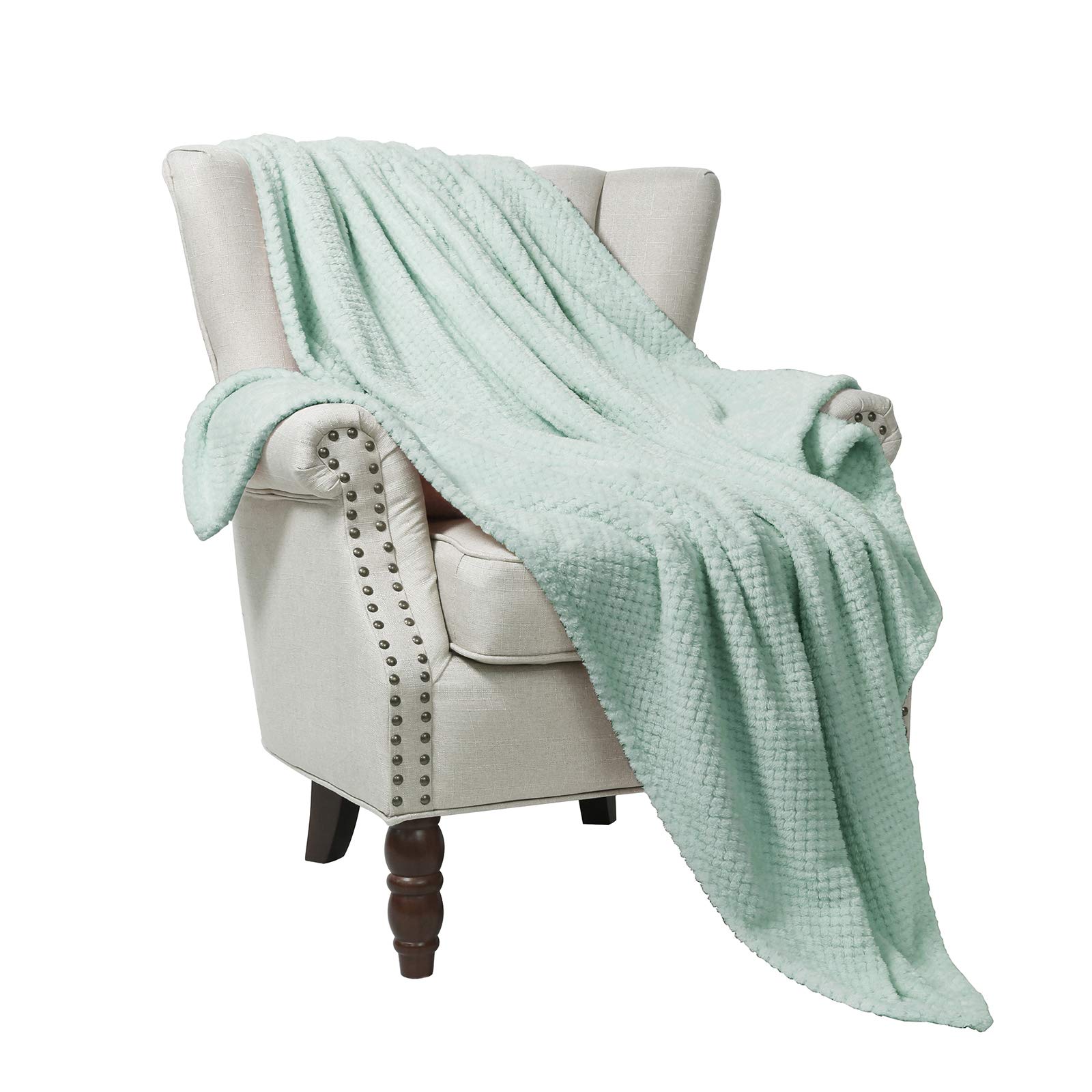 Exclusivo Mezcla Waffle Textured Soft Fleece Blanket Exclusivo Mezcla Waffle Textured Soft Fleece Blanket