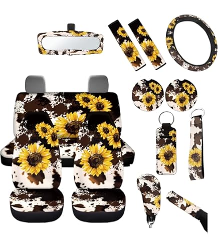 Pointodoor Sunflower Highland Cow Cattle Sunflower Print Piece