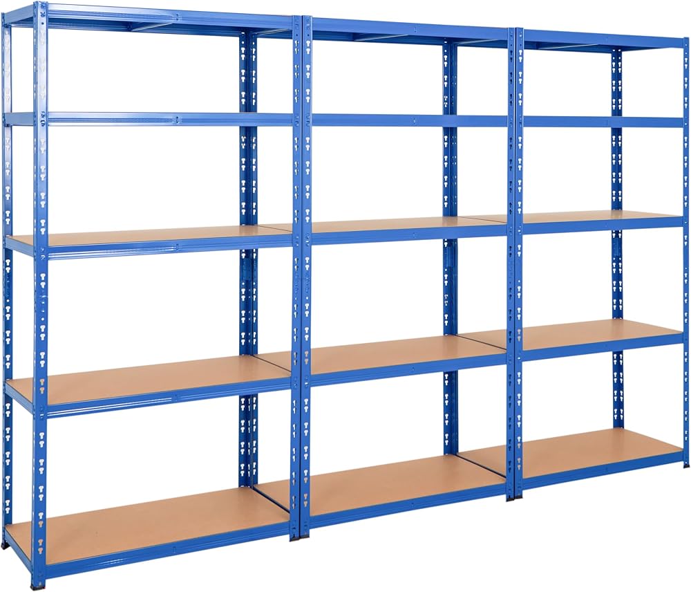 BiGDUG Heavy Duty Garage Shelving Unit 3 Bay 179x90x45 cm 1000 kg Bay