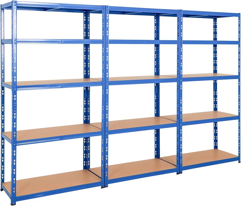 BiGDUG Heavy Duty Garage Shelving Unit 3 Bay 179x90x45 cm 1000 kg Bay