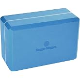 Hugger Mugger 4 in. Foam Yoga Block - Strong and Stable, Beveled Edges for Comfort, Most Favored Block Size, Helps with Alignment and Support in Many Poses