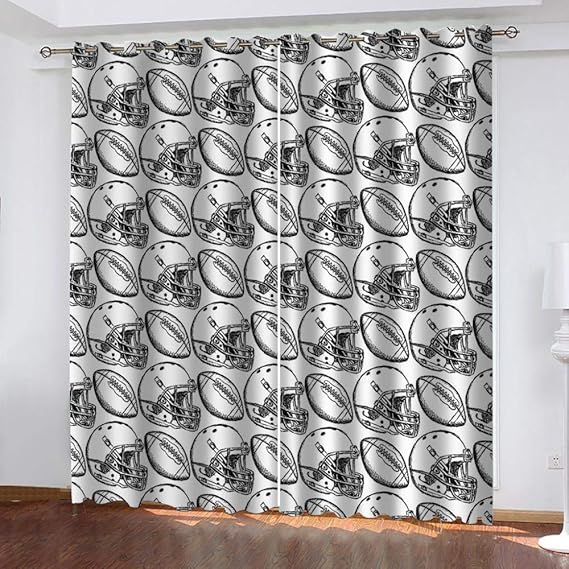 Qvvsovs® Verdunkelungsvorhänge Für Windows Cartoon Schwarzweiss