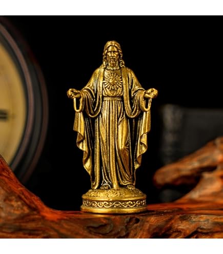Amazon.com: Handmade Brass Jesus Christ Cross Statue 3.25 Inch