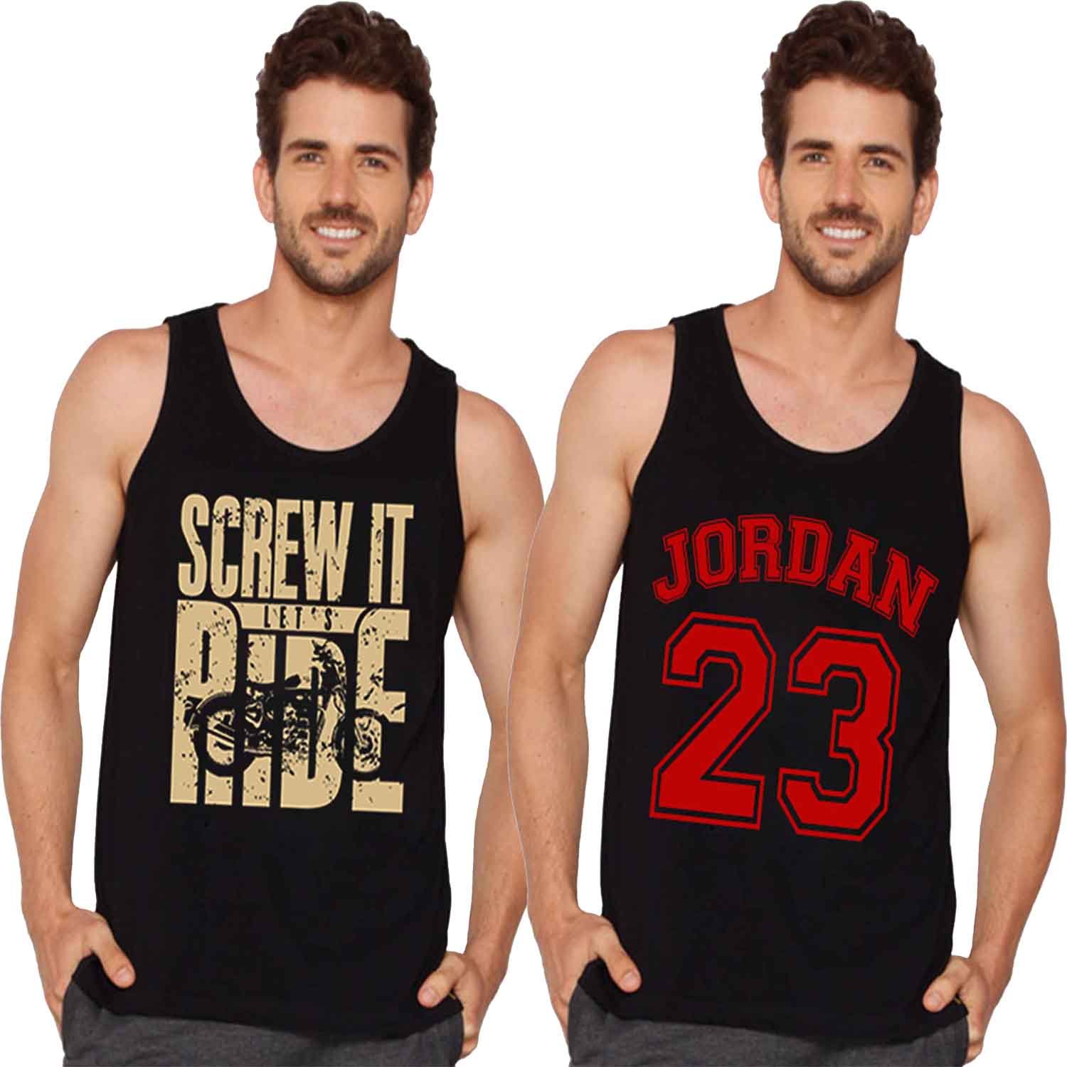 veirdo men's cotton tshirt(pack of two vest)-summer special