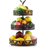 Ouseen 3 Tier Fruit Basket for Kitchen, Fruit Bowl Holder, Detachable Fruit Storage Baskets Stand for Counters Kitchen Countertop Dining Table