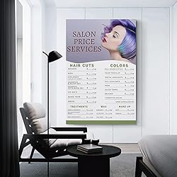 JBBGO Beauty Salon Price List Poster Hair Salon