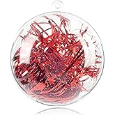 20 Pack Clear Plastic Fillable Ornaments Balls for Crafts, 3.15''/80mm Christmas Ornaments DIY for Holiday, Wedding, Gifts, Home Decor
