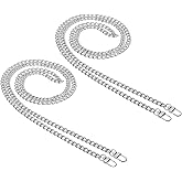 PATIKIL 63" Flat Purse Chain, 2 Pack Silver Chain Purse Strap Handbag Chains Crossbody Straps Extender for Tote Wallet Clutch Satchel Short Bag