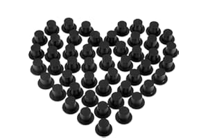 Blulu 50 Pieces Mini Black Top Hats, Plastic Magician Hats for DIY Decoration, Snowman Decorating, Christmas Party, Birthday Party, Wedding, Family Gathering