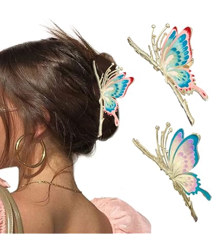Amazon.com: Diamond Non-Slip Metal Hair Claws with Sparkly  display picture 2
