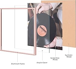 eletecpro 12.5x12.5 Aluminum Record Frame with