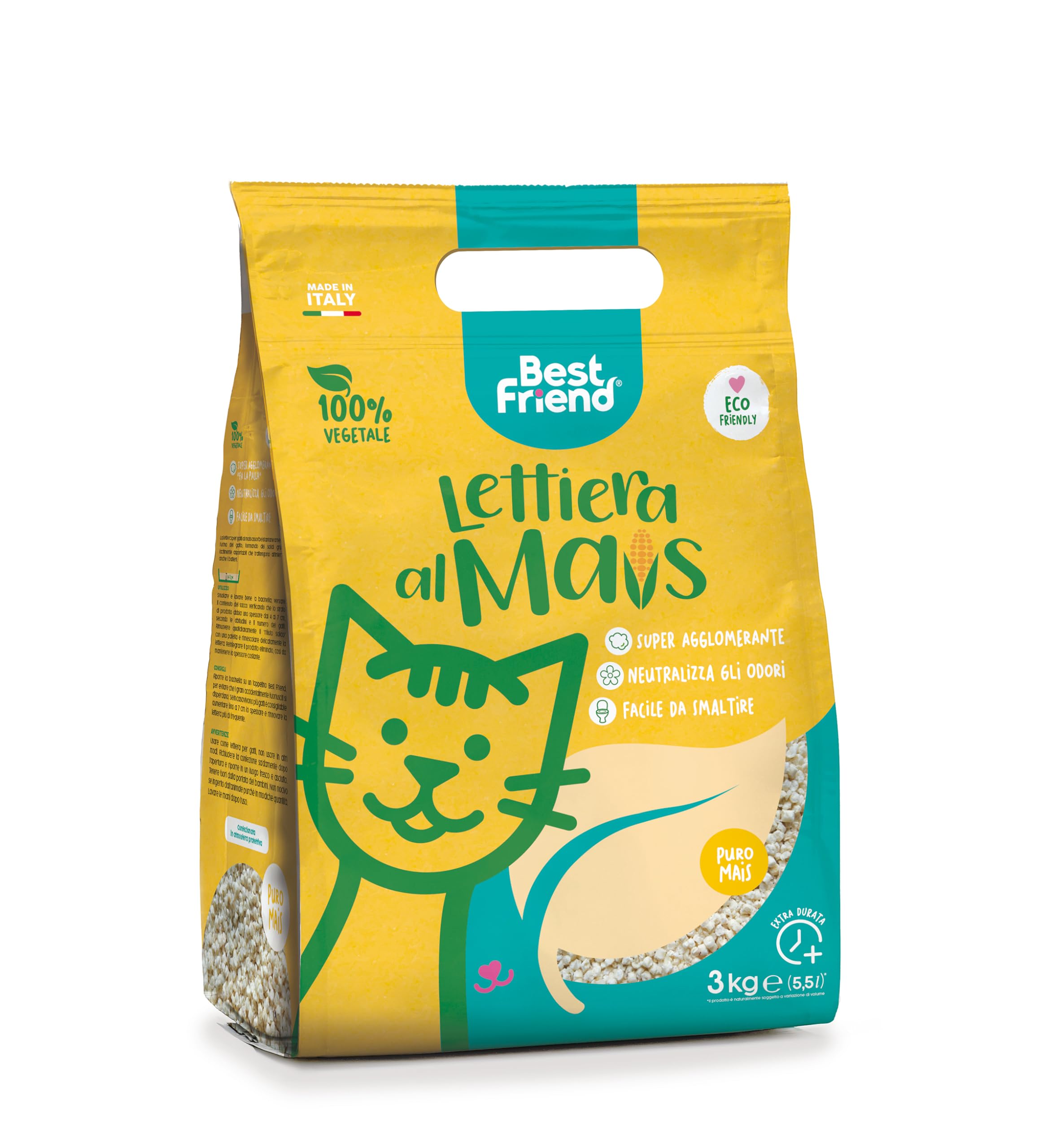 Cat&Rina WeVegetable Clumping Cat Litter Corn, 3 kg
