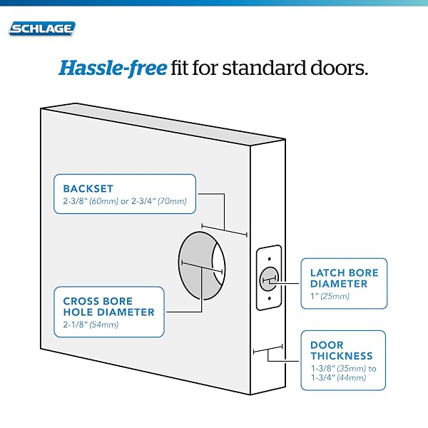 SCHLAGE F51A AND 716 CAM ANDOVER KNOB WITH CAMELOT TRIM KEYED ENTRY LOCK, AGED BRONZE