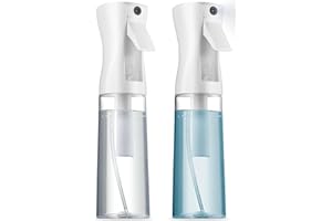 SUPER+ 2 Pack Continuous Spray Bottles - Ultra Fine Mist Sprayer | Water Spray Bottle For Hair Mister Spray Bottle | Hair Spray Bottles For Hairstyling, Cleaning, Salons - 2pk 6.8 OZ / 200 ML