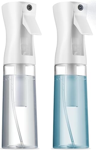 2 Pack Continuous Spray Bottles - Ultra Fine Mist Spritzer Bottle | Water Spray Bottle For Hair Mister Spray Bottle | Hair Spray Bottles For Hairstyling, Cleaning, Salons - 2pk 6.8 OZ / 200 ML
