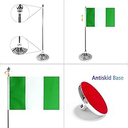 WXTWK 2 Pack Nigeria Flag Nigerian Desk Flag Small