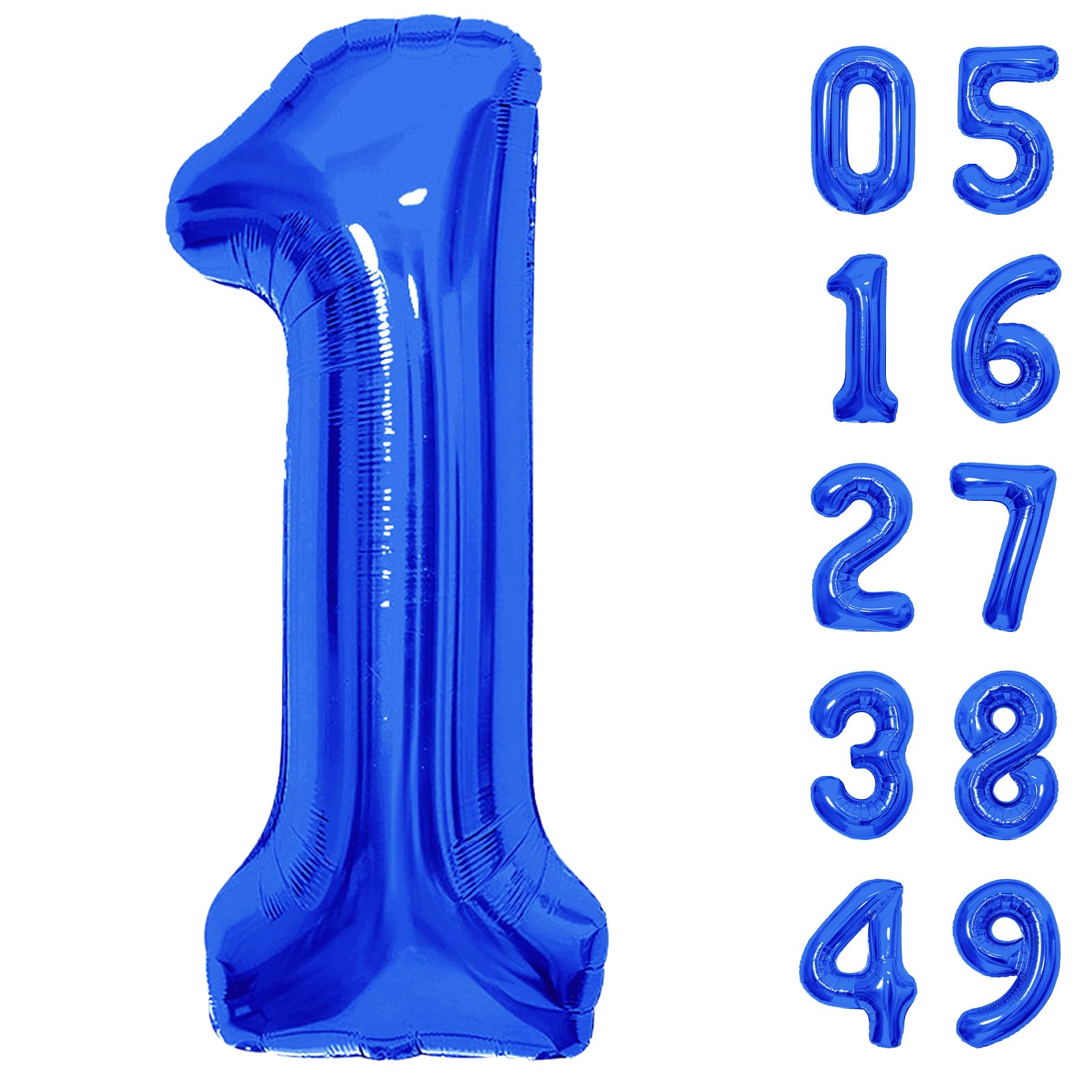 Photo 1 of 40 Inch Giant Navy Blue Number Balloon, Mylar Foil Helium Dark Blue Balloons for Birthday Party, Number 1 Balloon for Birthday Decorations for Kids, Anniversary Party Decorations Supplies