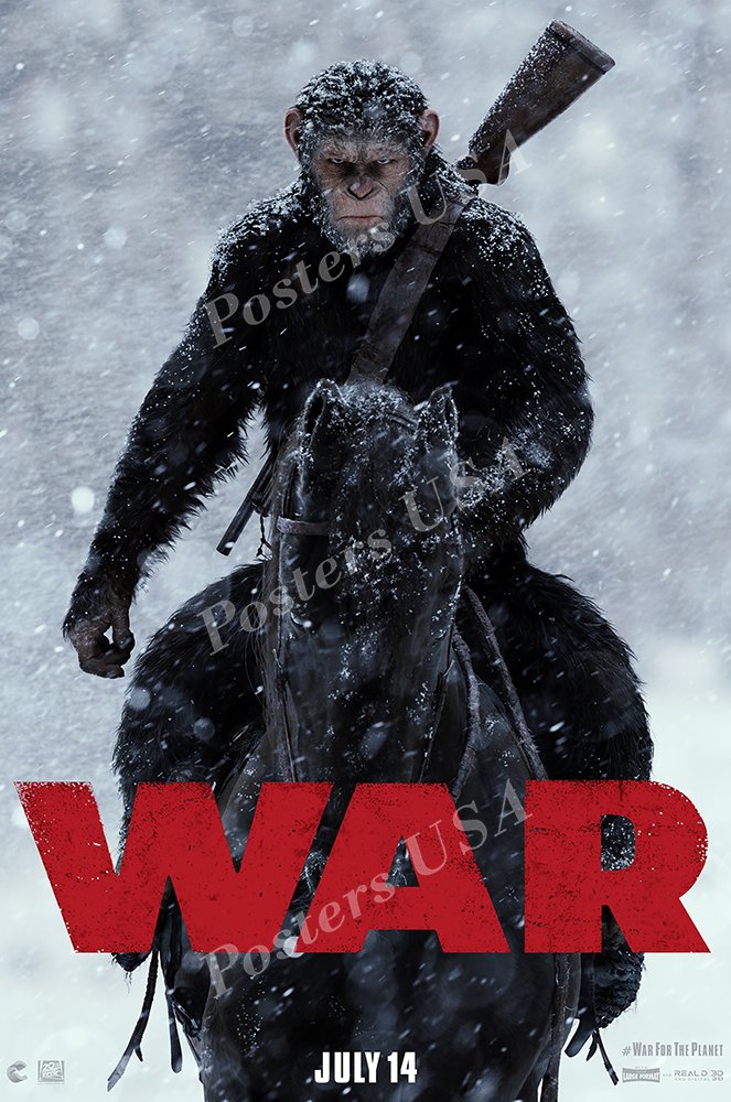 Posters USA - War for The Planet of the Apes Movie Poster GLOSSY FINISH - FIL575 (24" x 36" (61cm x 91.5cm))
