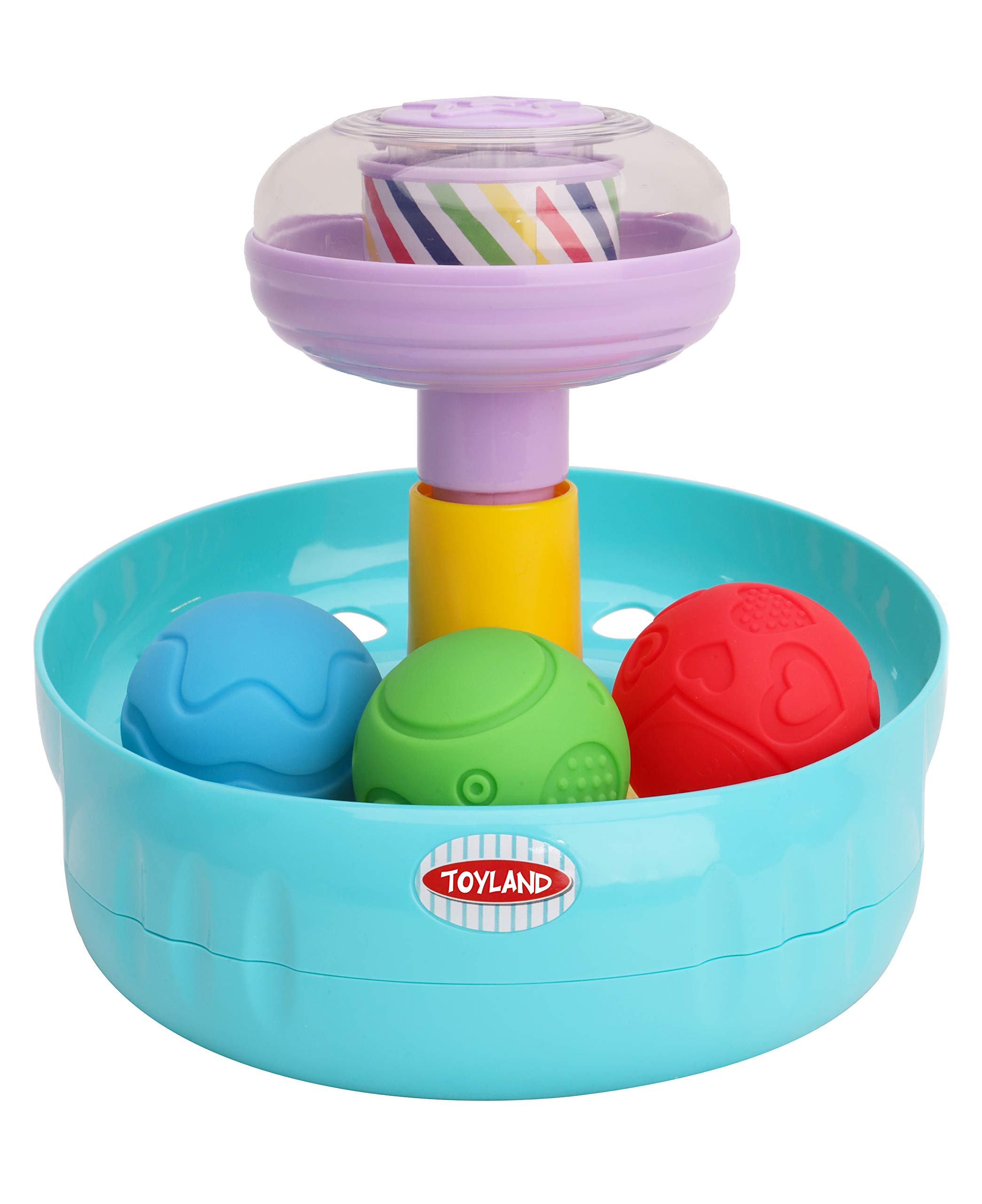 Toyland® 18cm My First Spinning Top - 3 Colourful Balls - Baby Toys - 6 Months +