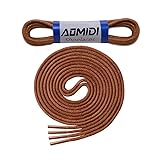 AOMIDI Waxed Round Shoelaces (2 Pairs) - for Oxford