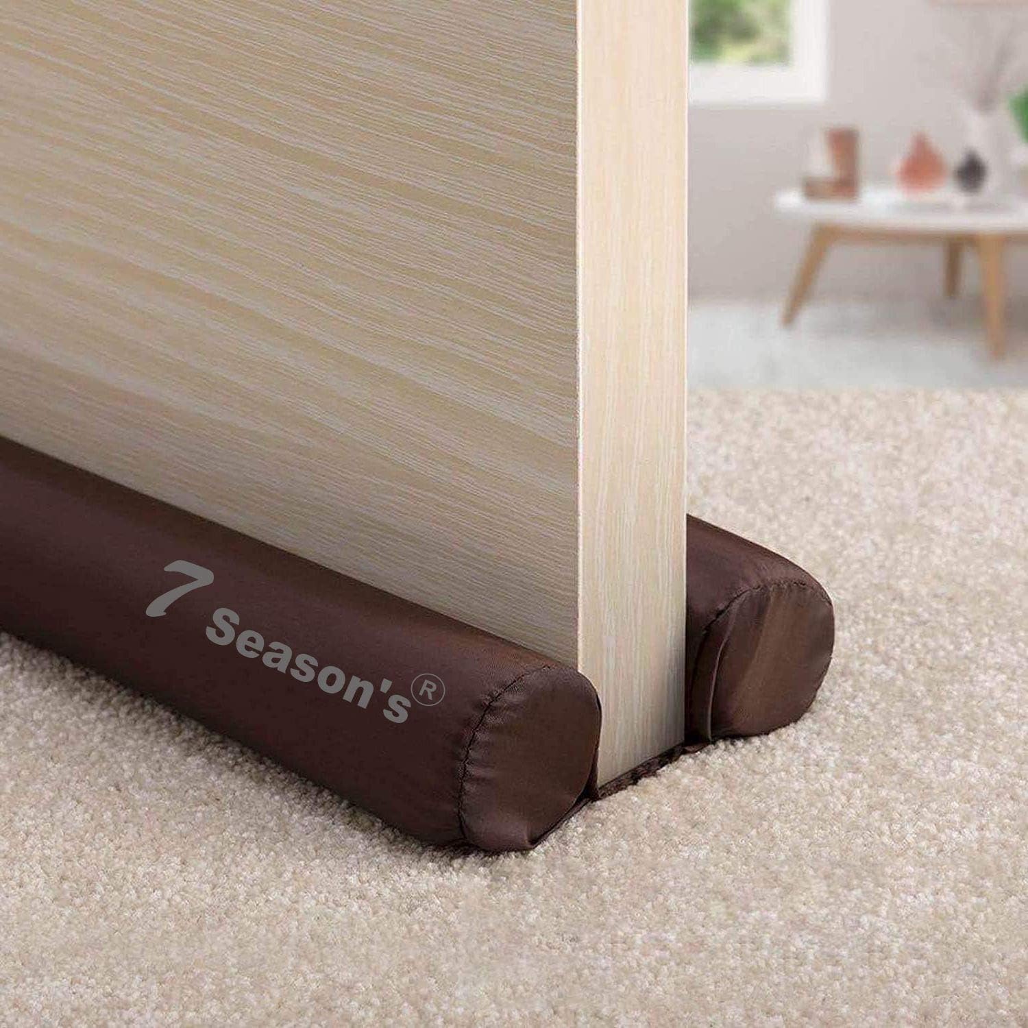 7 Season's 36 Inches Brown Portable Under Door Draft StopperTwin