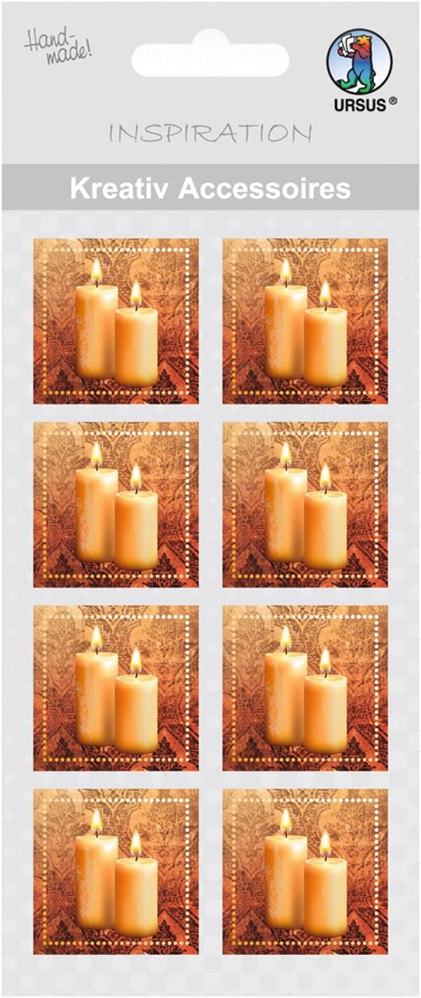 Ursus Kreativ Accessoires Blessing 564000312 Candle Pack of 8, Gold, 8 Items