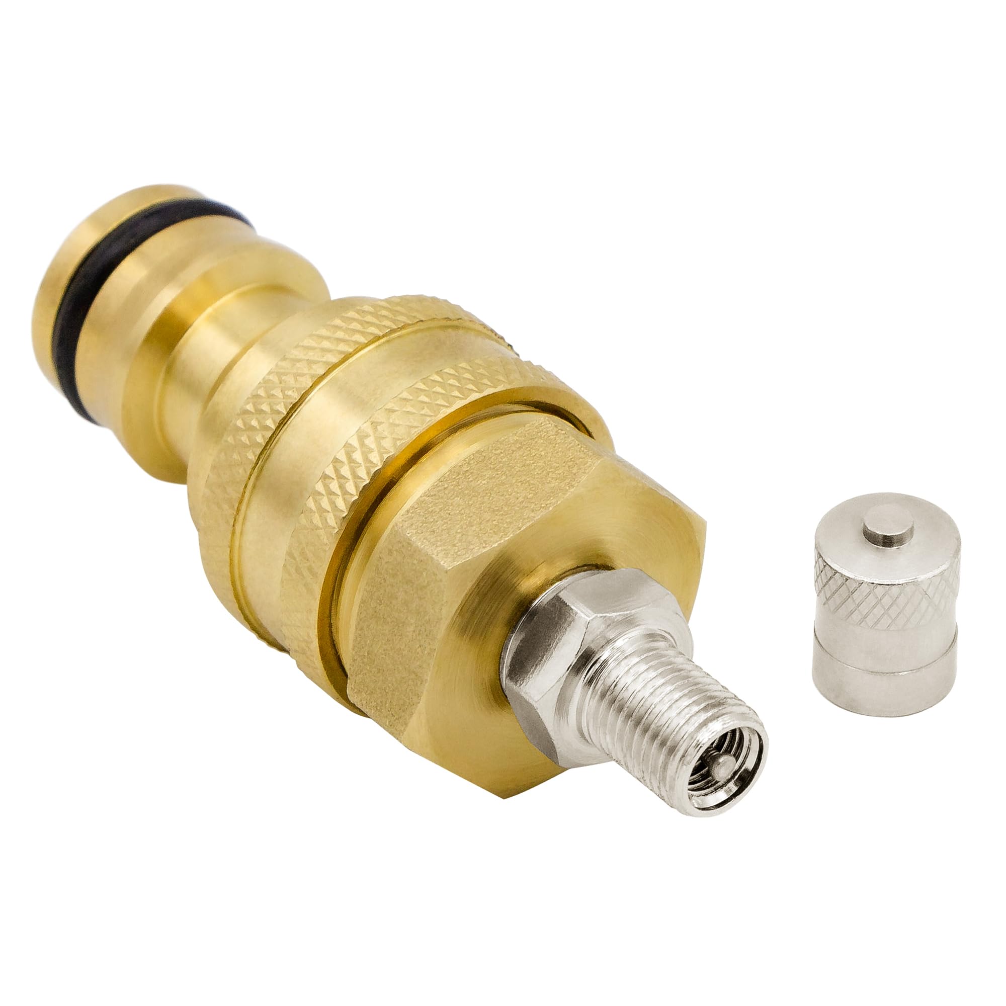 VARIOSAN Brass Drainage Valve - Gardena System Compatible - Gold - 12mm - 1 Pack