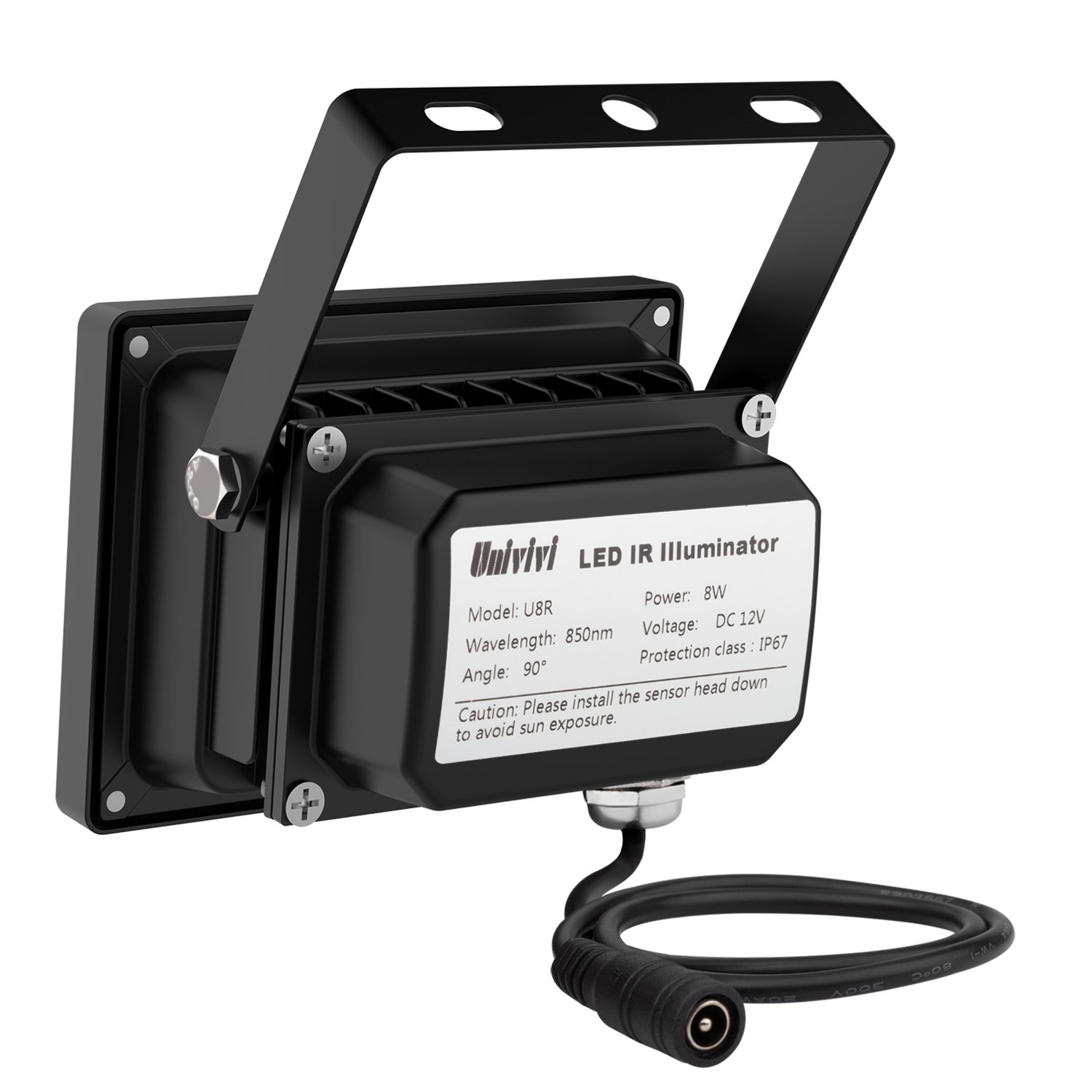 Univivi IR Illuminator 90 Degree Wide Angle 8LEDs IR Infrared Light