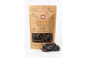 RICO RICO Dried Ancho Chile Peppers 4 oz - Premium Ancho Chiles Secos for Authentic Mexican Recipes - Mild to Medium Heat, Resealable Bag