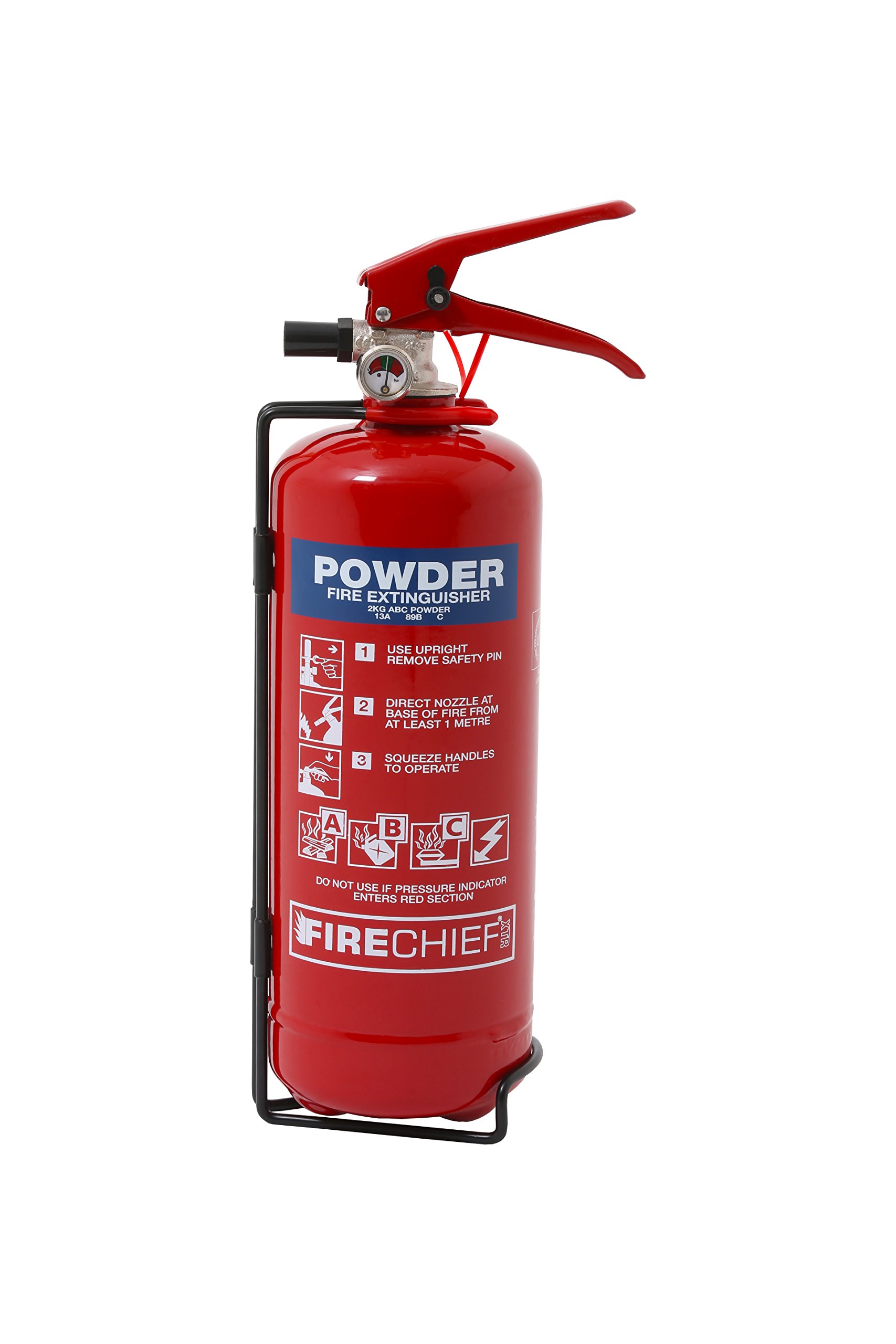 Firechief 100-1162 FXP2 Powder Extinguisher, XTR, 2 kg, Red