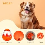 Zellar Interactive Treat Puzzle Dog Toy Slow Feeder Small Medium Cats Orange view 6
