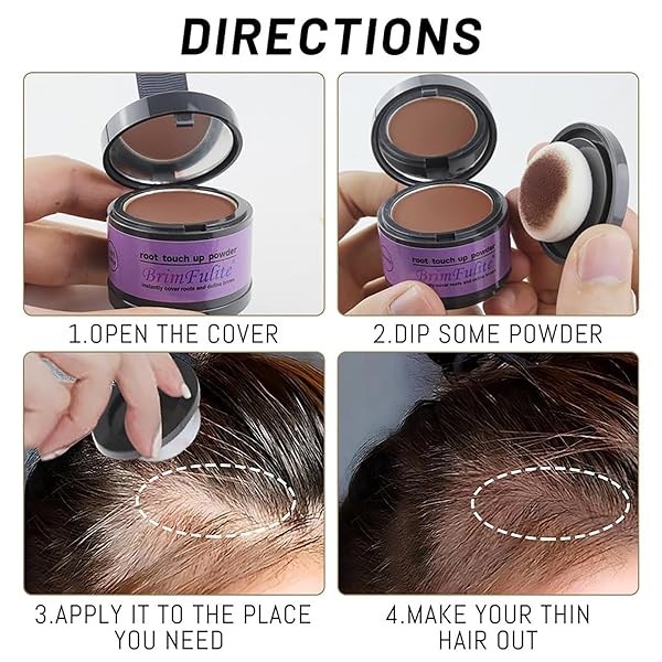 BRIMFULITE HAIRLINE POWDER FOR WOMEN, INSTANT COVERING ROOT COVER UP POWDER, STAIN-PROOF & WINDPROOF, MEDIUM BLONDE, 0.14 OZ.