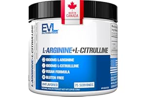 L-Arginine & L Citrulline Powder | 2000mg | Nitric Oxide & Workout Support | 1000mg L-Citrulline + 1000mg L Arginine Suppleme
