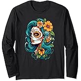 Sugar Skull Catrina 1 Long Sleeve T-Shirt