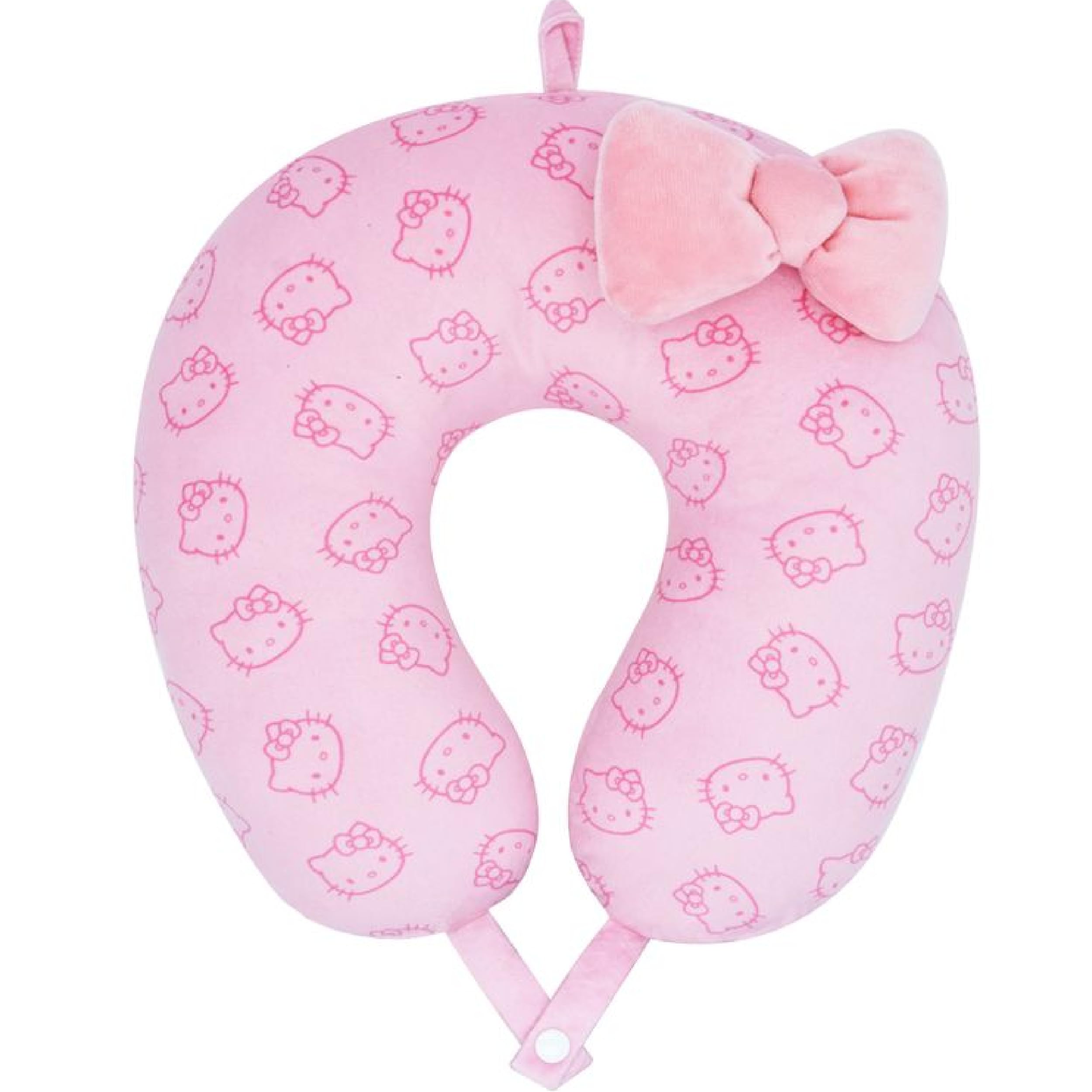 Hello Kitty Neck Pillow Support, Portable Travel Car Pillow for Sleep, Pink