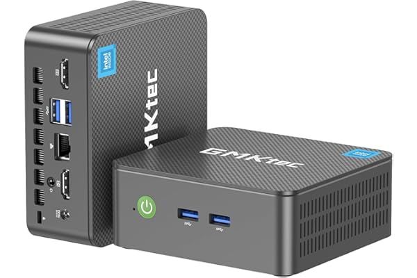GMKtec Mini PC, G3 PRO Intel Core i3-10110U (Beats 4300U/N150), 16GB DDR4 RAM (Dual Channel) 512GB Storage Drive, Desktop Computer 4K Dual HDMI/USB3.2/WiFi 6/BT5.2/2.5GbE for Office, Business