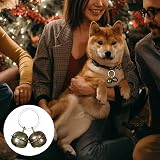 Leikedun 4 Set Vintage Small Dog Cat Bells Silver Metal Pendant Rings view 4
