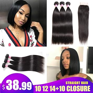 Amazon Com Ziling Brazilian Straight Virgin Hair Extension 3