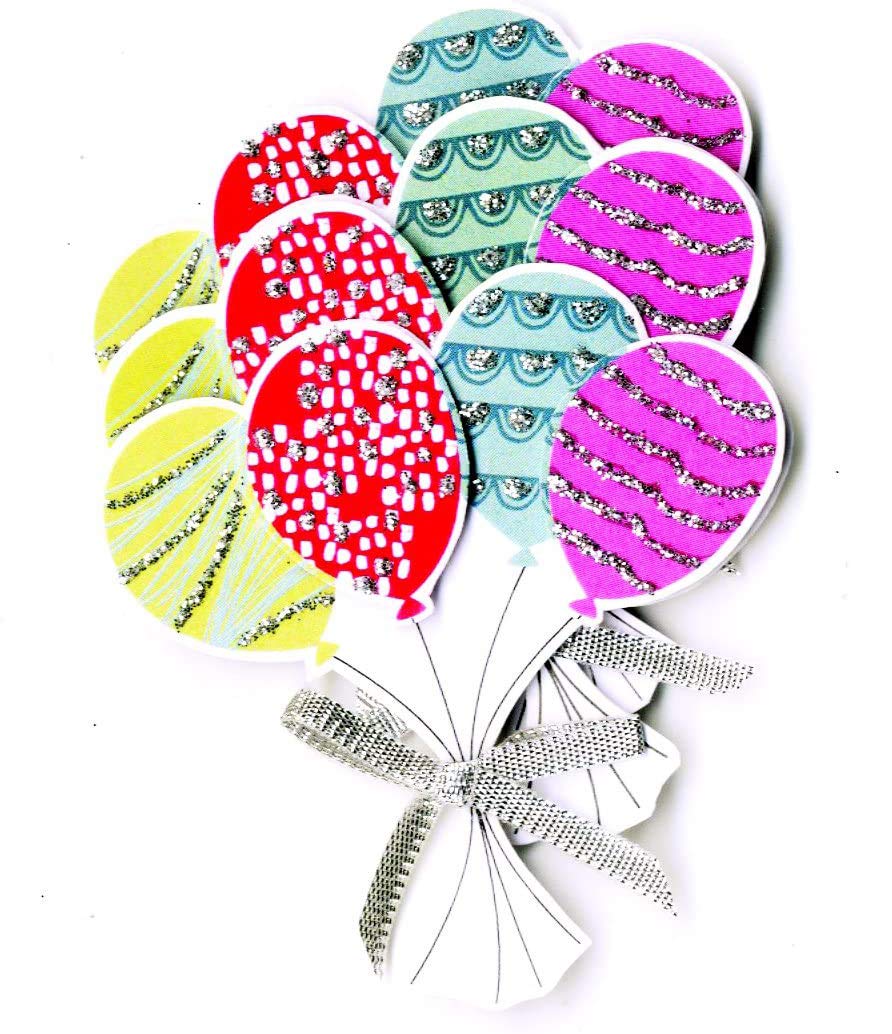 Express Yourself MIP, self Adhesive, Balloons Multi Pack Toppers - Ideal for Card Making, Gift Wrapping, Scrapbooking, Papercrafts, Childrens Crafts etc