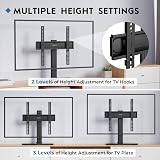 BONTEC Swivel TV Stand for 24-60 inch TVs, Height Adjustable, Glass Base view 4