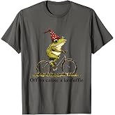 Off to Cause A Kerfuffle Frog Funny Weirdcore Sayings Unique T-Shirt