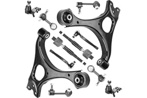 ILONPA Front Lower Left & Right Control Arms w/Ball Joints Sway Bar End Links Tie Rod Ends Suspension Kit for 2006-2011 1.8L Honda Civic (12PCs)