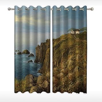 Amazon Com Moocom Lands End In Cornwall Soft Window Curtain