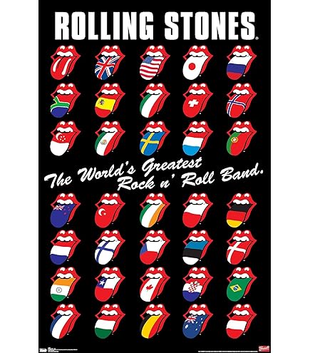 The Rolling Stones モノクロポスター Amazon.co.jp: Posterazzi ローリングストーンズグループ