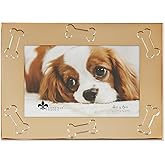 Gold Metal Picture Frame - Dog Bone Design - 4x6