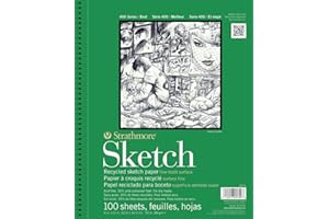 Strathmore 400 Series Sketch Pad, Recycled Paper, 3.5x5 inch, 100 Sheets - Artist Sketchbook for Drawing, Illustration, Art C