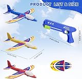 Doloowee Flying Glider Toys 3 Foam Planes Launcher Outdoor Kids 3 4 5 6 7 8 view 6