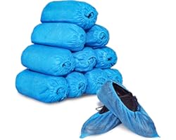Disposable Shoe Covers, Non-woven Bowling Shoe Protectors Waterproof Non Slip Booties Coverings for Indoors Men Women - 100 P