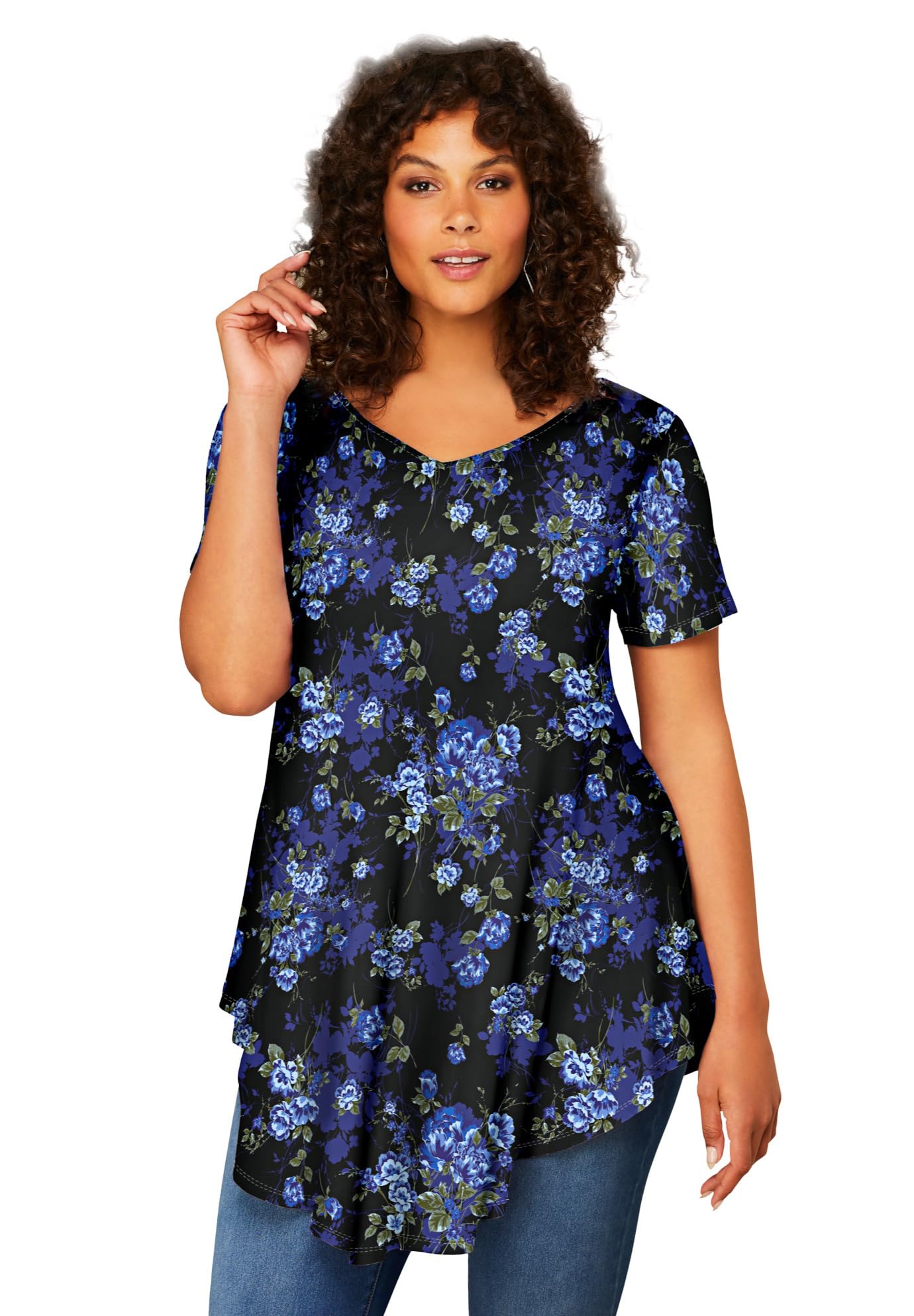 Roaman's Women's Plus Size Swing Ultra Femme Tunic